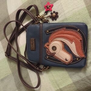 CHALA Navy Horse Cell Phone Crossbody